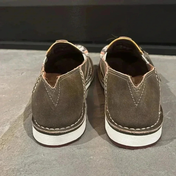 Ariat Cruiser Natural Taupe Buffalo print Leather upper slip on loafer,EVA sole - Picture 5 of 10